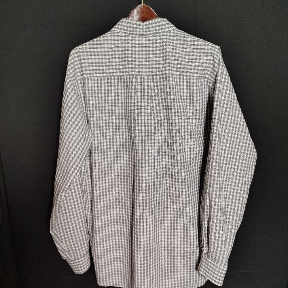 Cinch Men's Black and White Plaid Button-Down Shirt Large - Picture 2 of 4